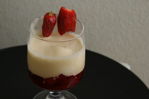 Zabaione com Morangos