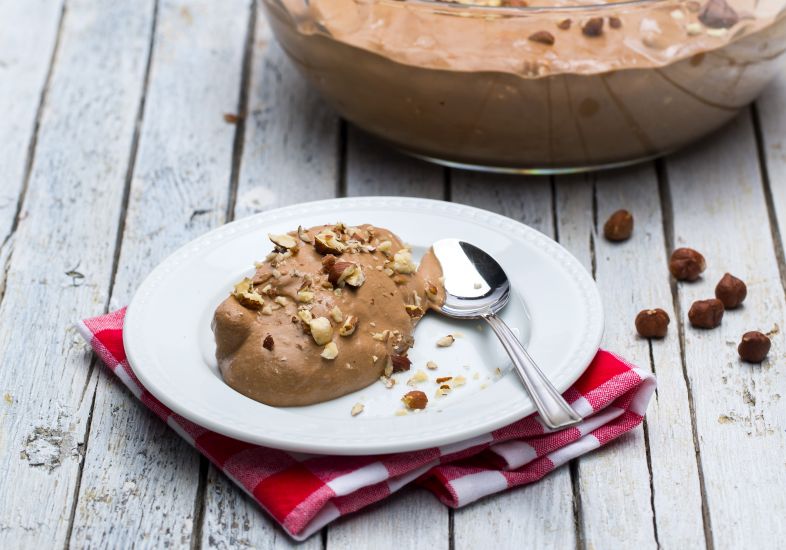 Mousse de Chocolate e Avelãs