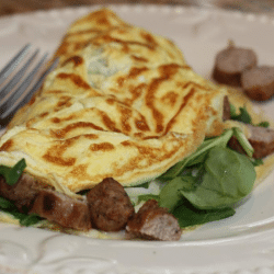 Omelete de Espinafre com Linguiça 02