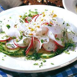 Salada de Rabanete e Nabo com Pepino