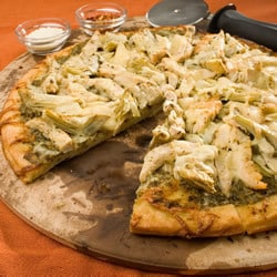 Pizza de Frango ao Pesto 